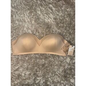 LIVELY NWT  Toasted Almond Strapless Contour‎ Bra 38DD Wirefree Smooth